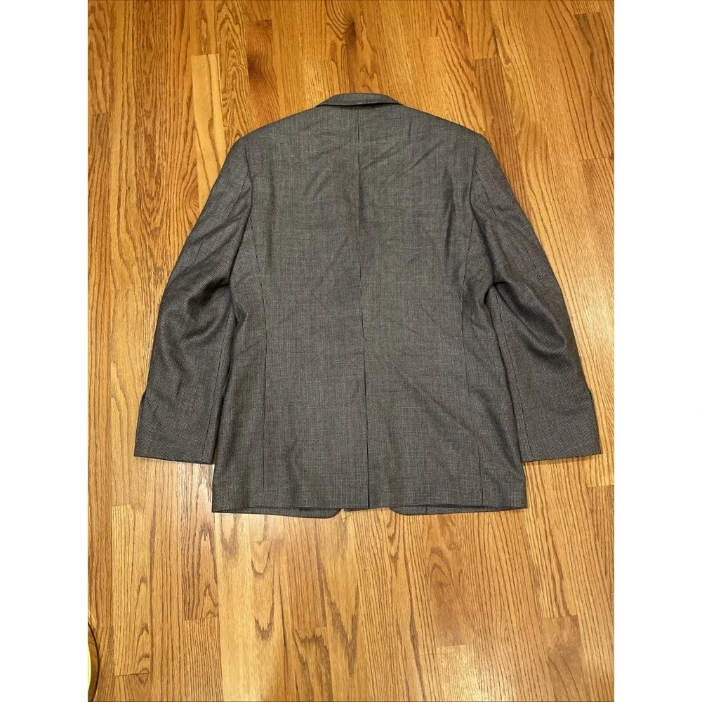 Ralph Ralph Lauren Men's Houndstooth Blazer Wool Stretch Gray Size 38R - Picture 2 of 8